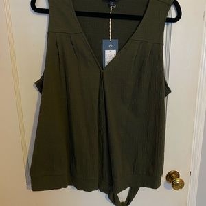Olive Green tie tank